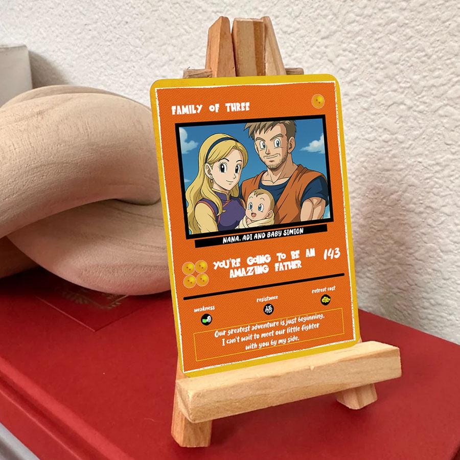 Custom Dragon Ball Z Anniversary Card: Personalized Saiyan Gift