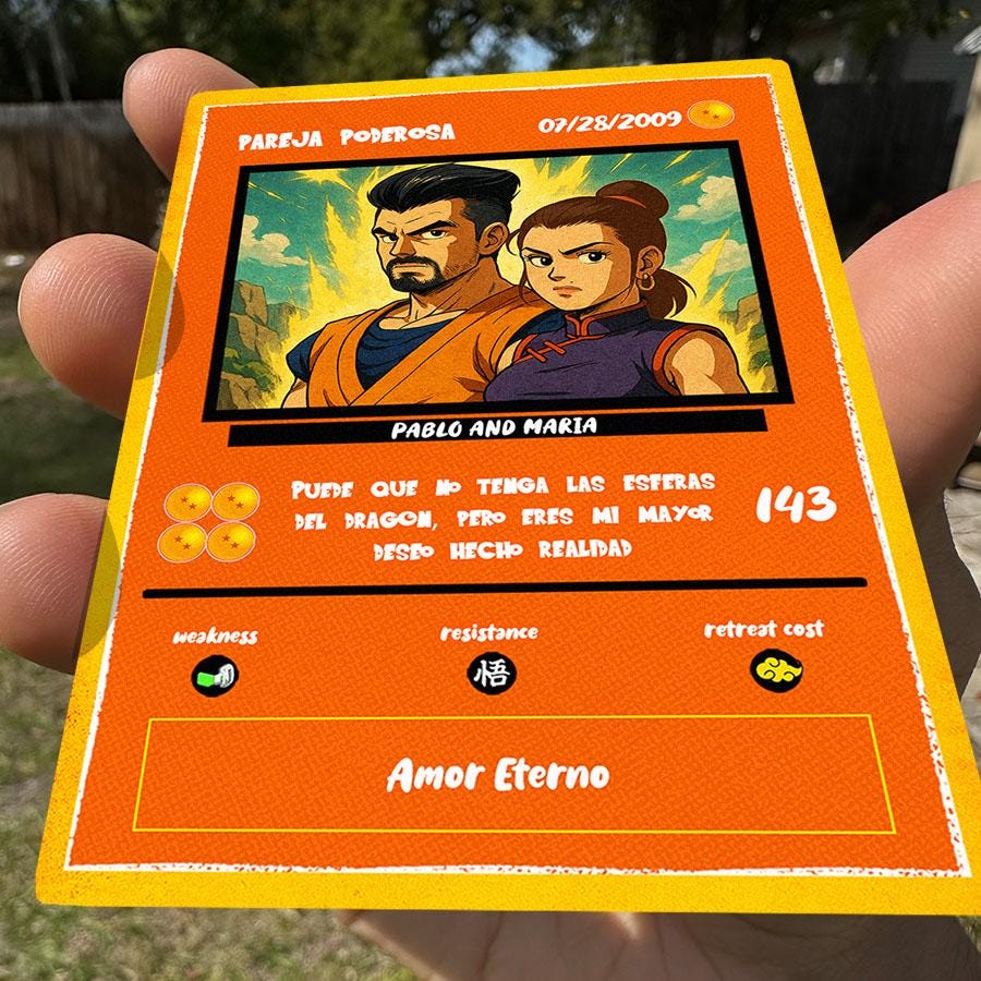 Custom Dragon Ball Z Anniversary Card: Personalized Saiyan Gift