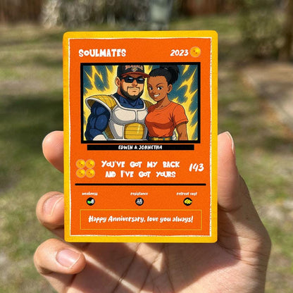Custom Dragon Ball Z Anniversary Card: Personalized Saiyan Gift