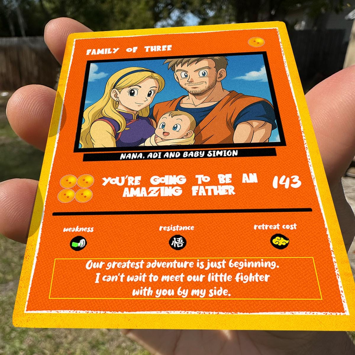 Custom Dragon Ball Z Anniversary Card: Personalized Saiyan Gift
