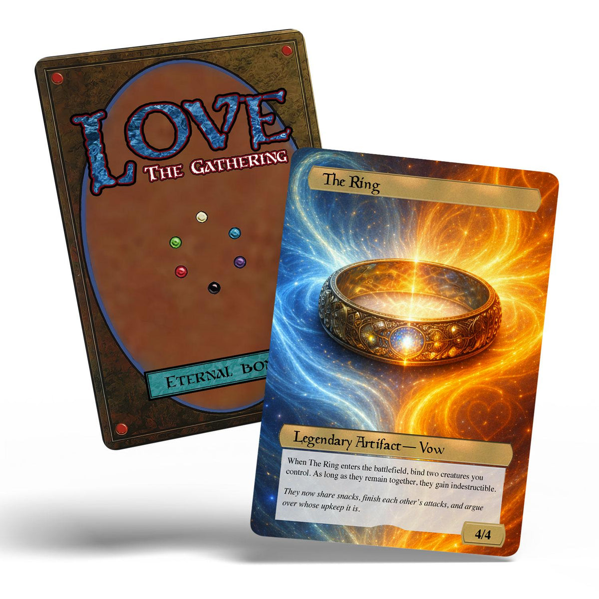 Custom Anniversary Card: Fantasy Couple Portrait, photo 3