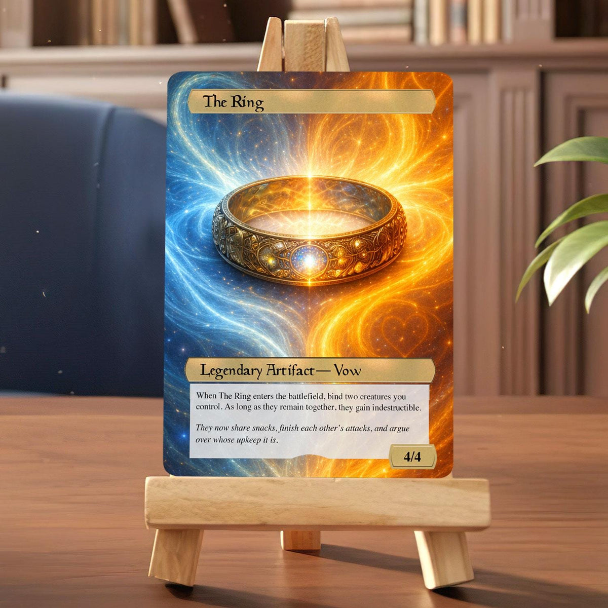 Custom Anniversary Card: Fantasy Couple Portrait, photo 2