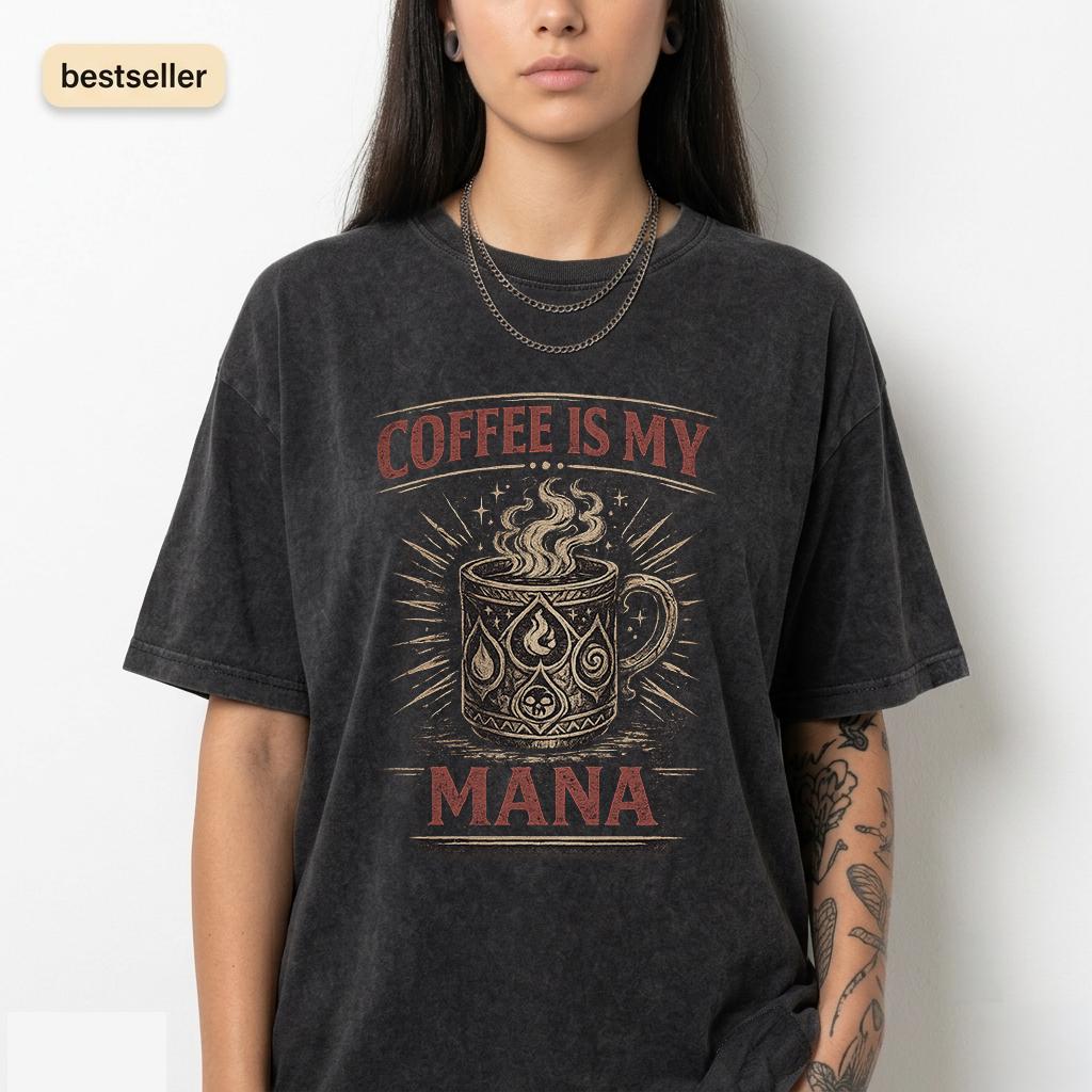 Coffee Is My Mana Shirt, photo 4