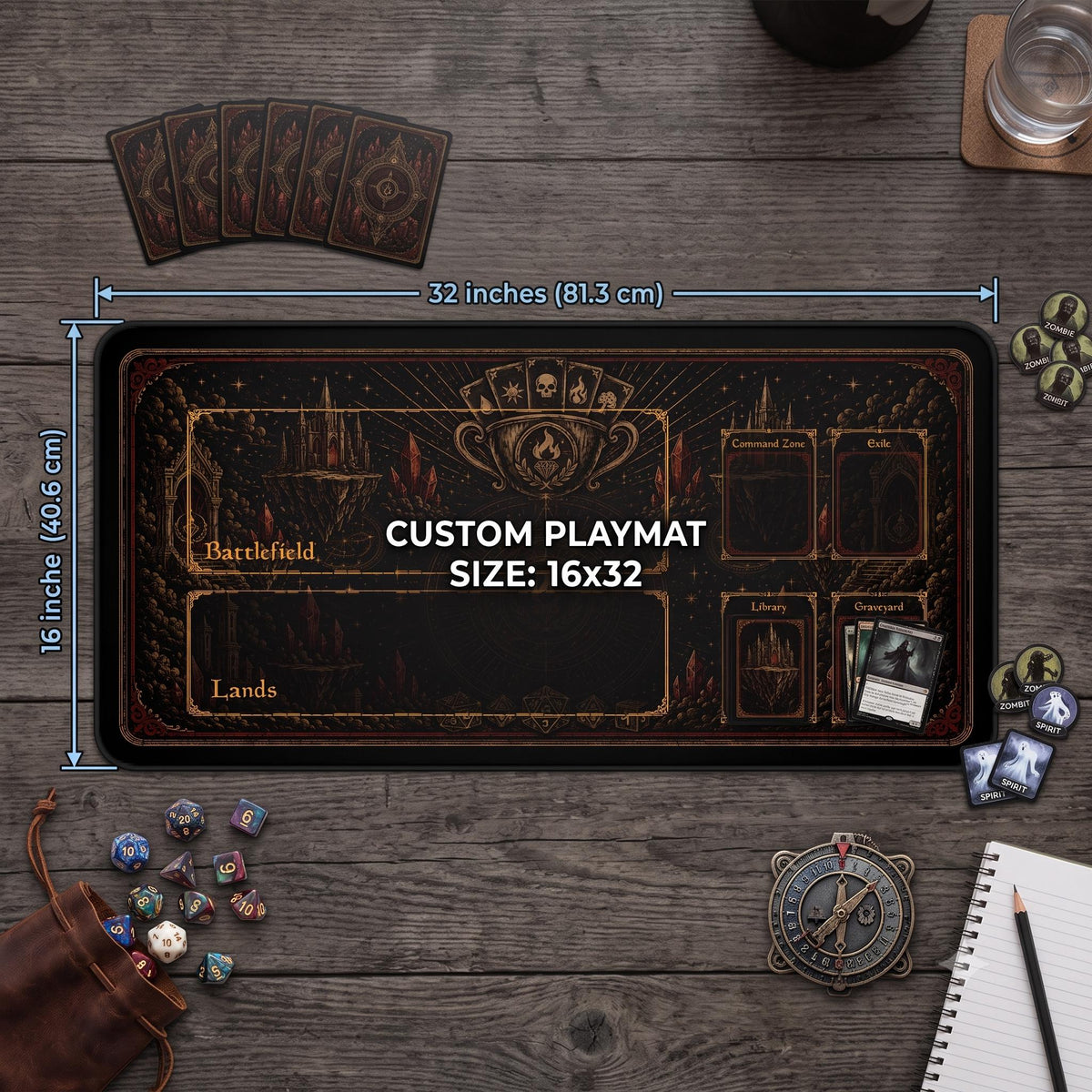 Gothic Castle Commander Playmat 16x32, photo 4