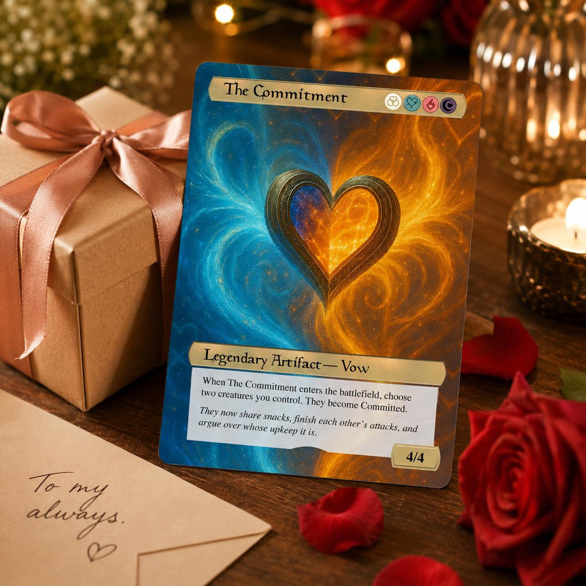 The Commitment: Custom Heart Couples Card, photo 3
