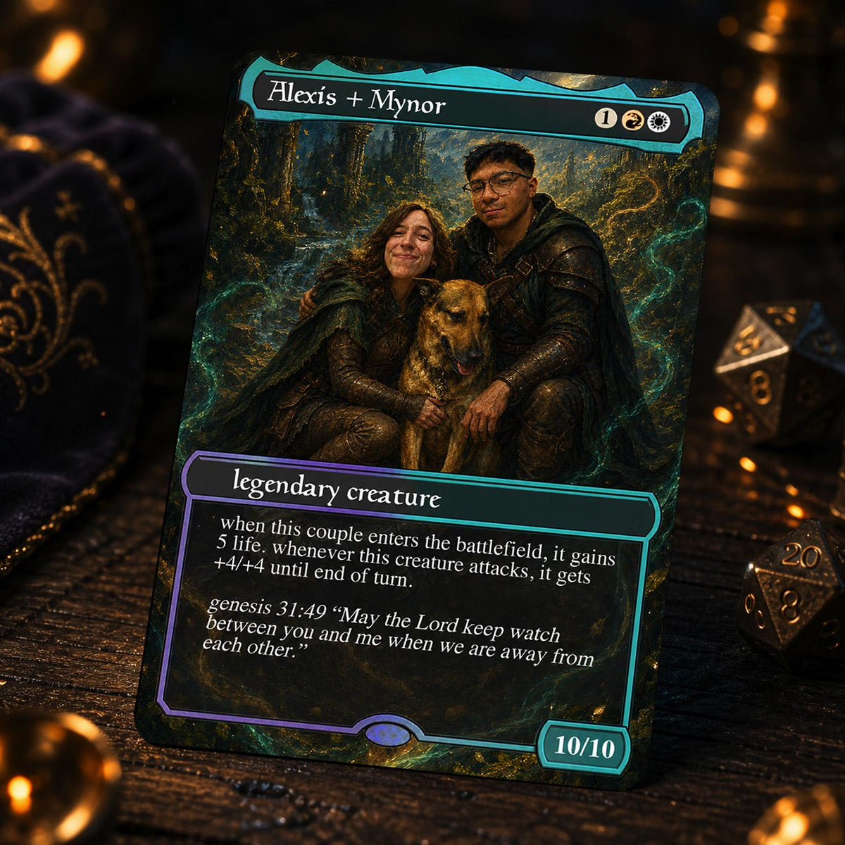Personalized MTG-Style Couples Card, photo 6