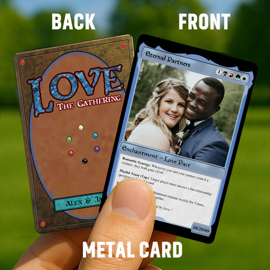 Couples Soulbonded Hearts Metal card