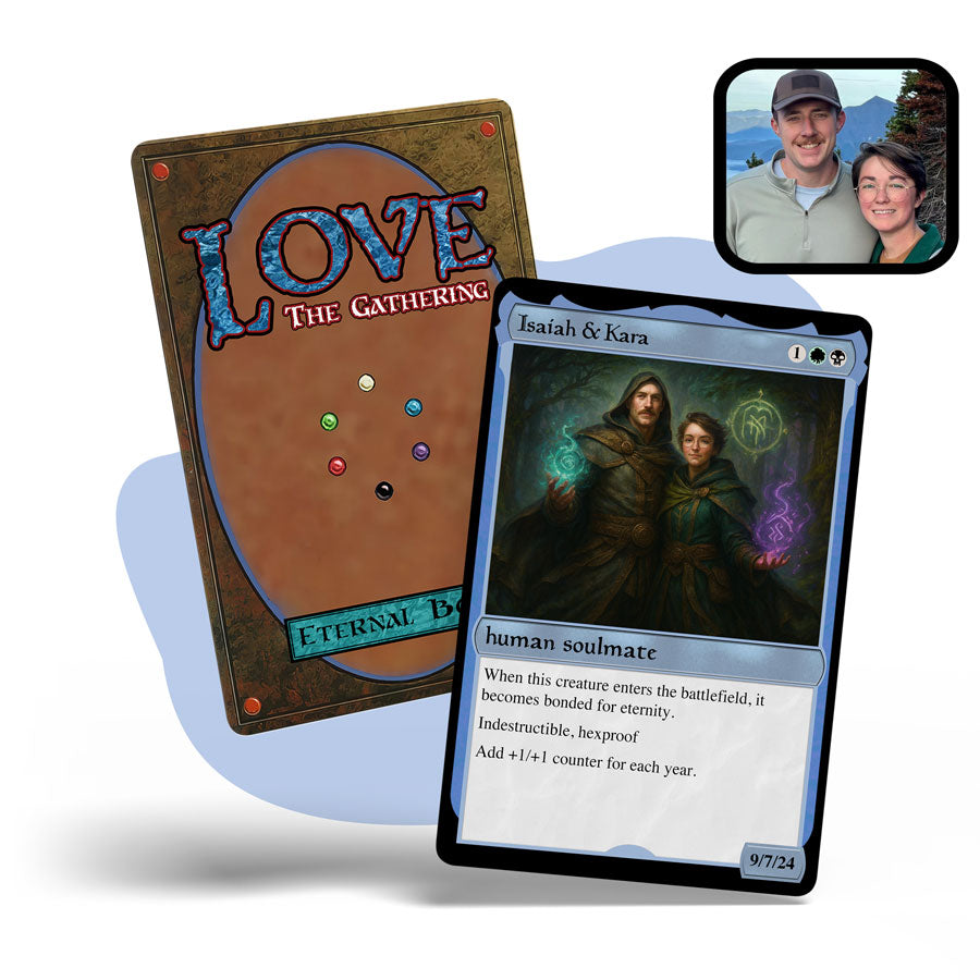 Couples MTG Hearts 10x8 Canvas