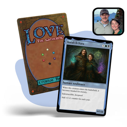 Couples MTG Hearts 10x8 Canvas