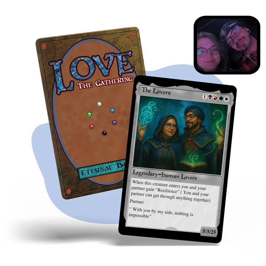 Couples MTG Hearts 10x8 Canvas