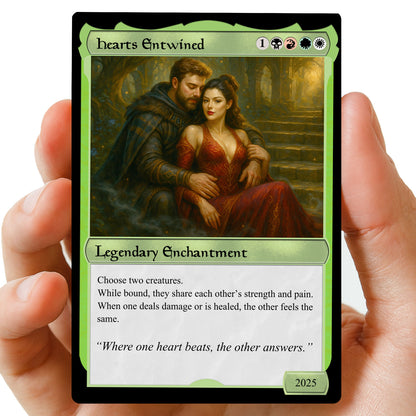 Couples MTG Hearts Metal card