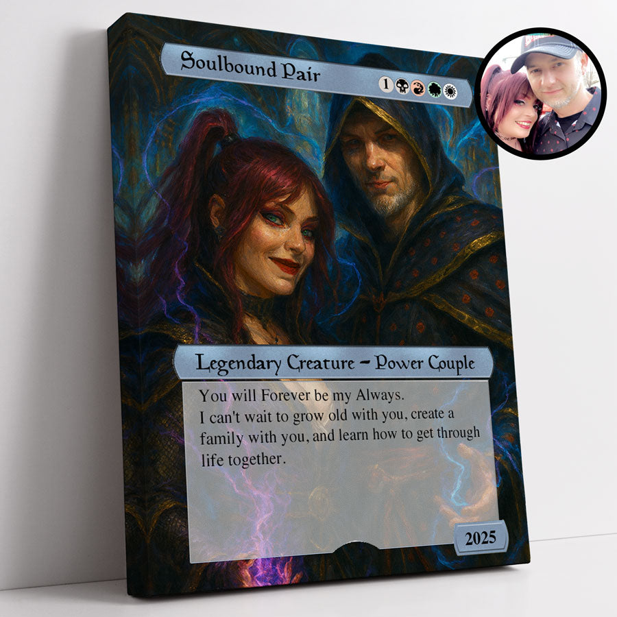 Couples MTG Hearts 10x8 Canvas