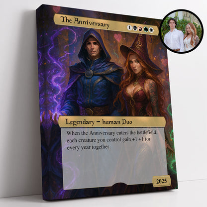 Couples MTG Hearts 10x8 Canvas