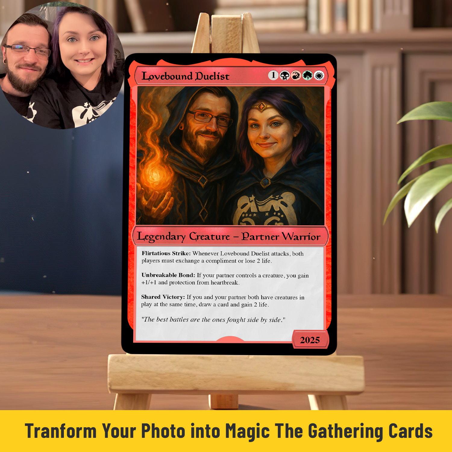 Couples MTG Hearts Metal card