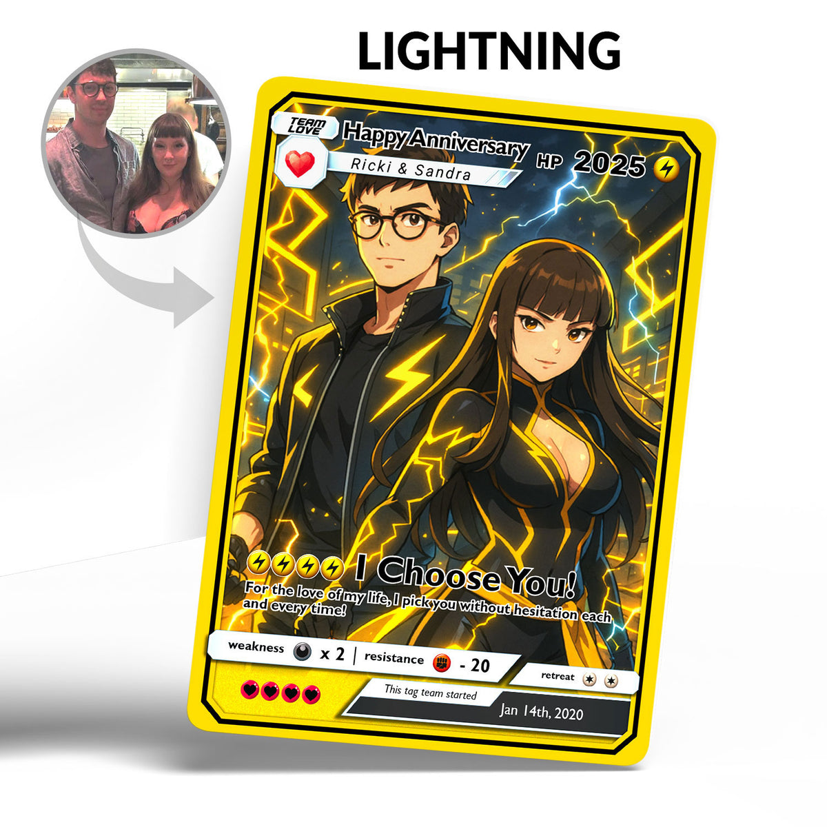 Poke couples card