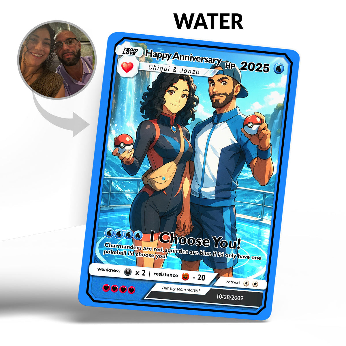 Poke couples card