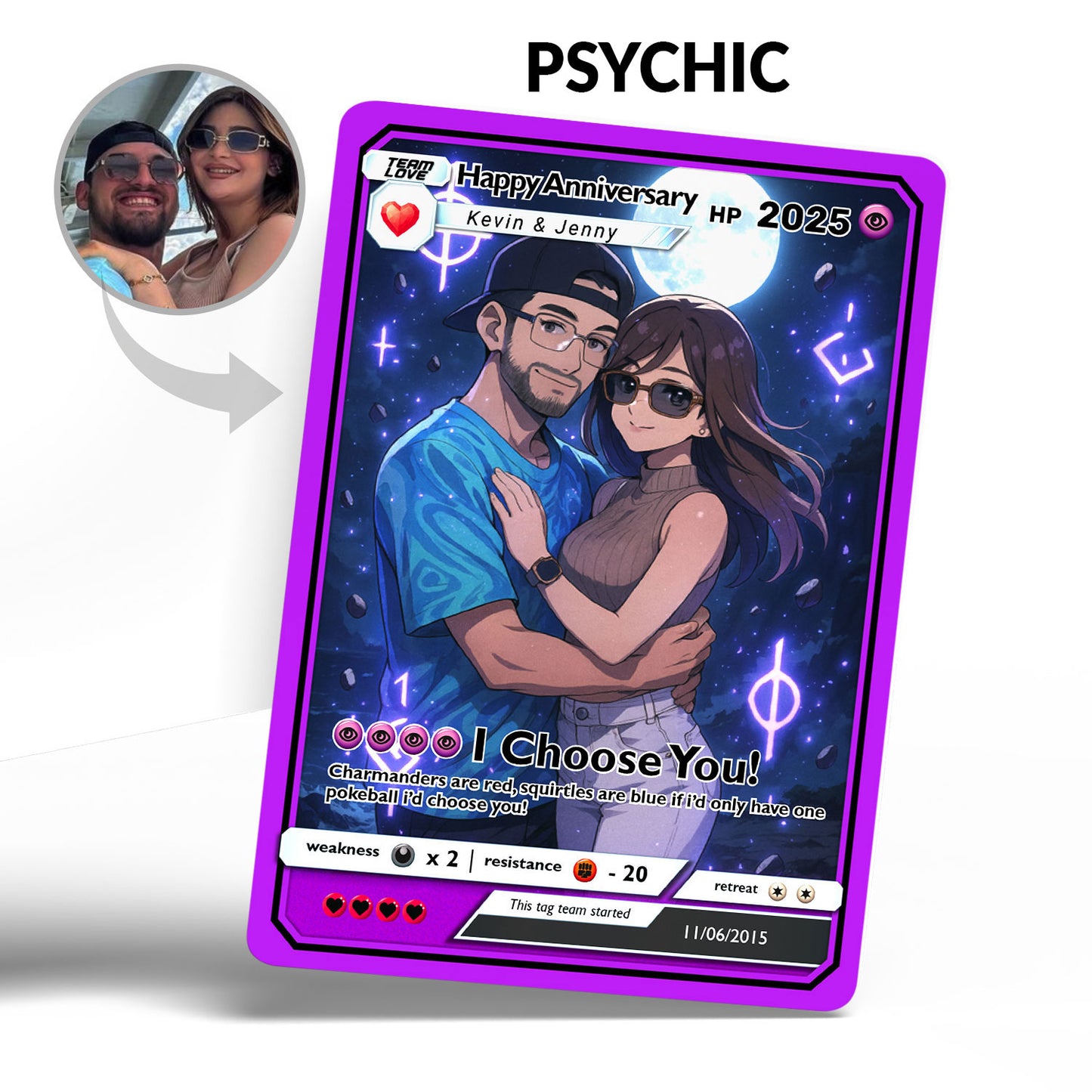 Poke couples card