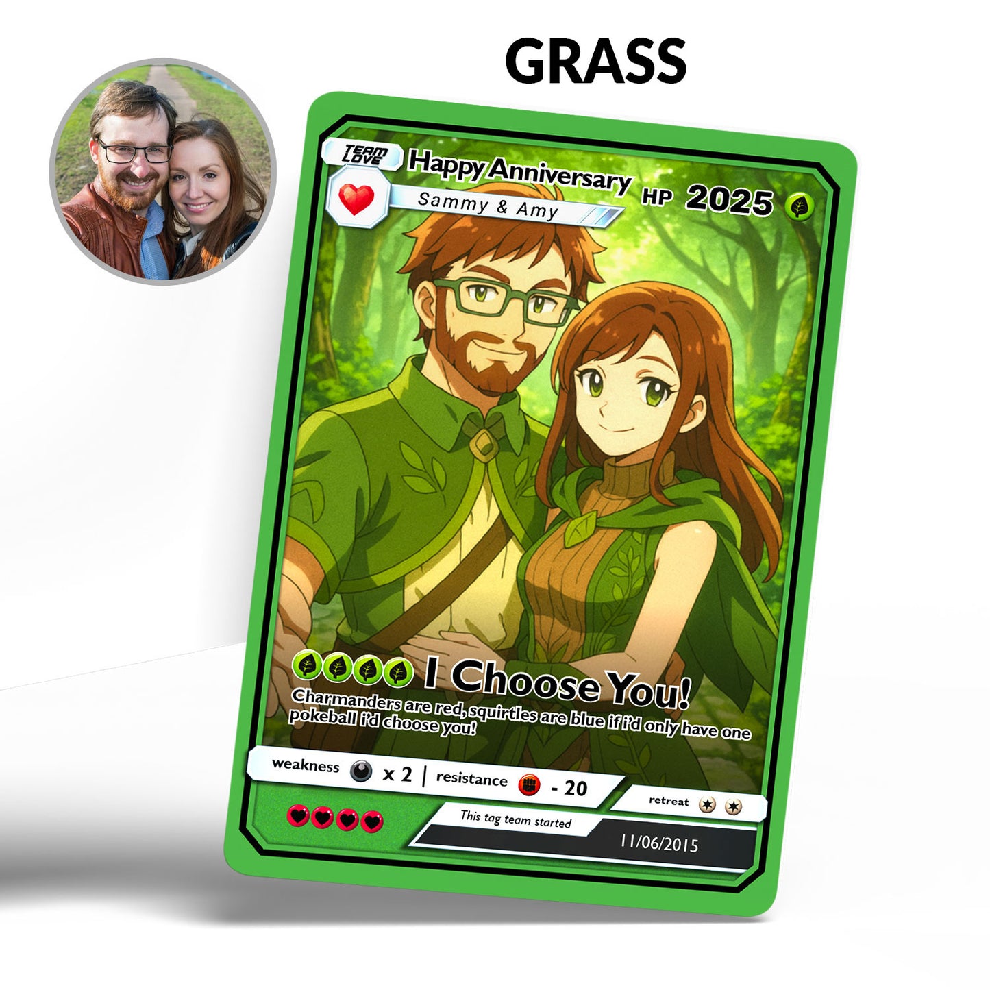 Poke couples card