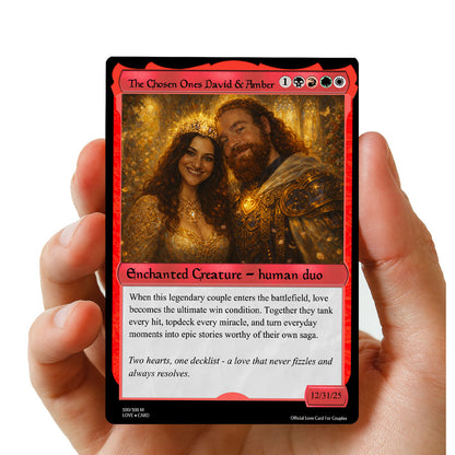 Couples MTG Hearts Metal card
