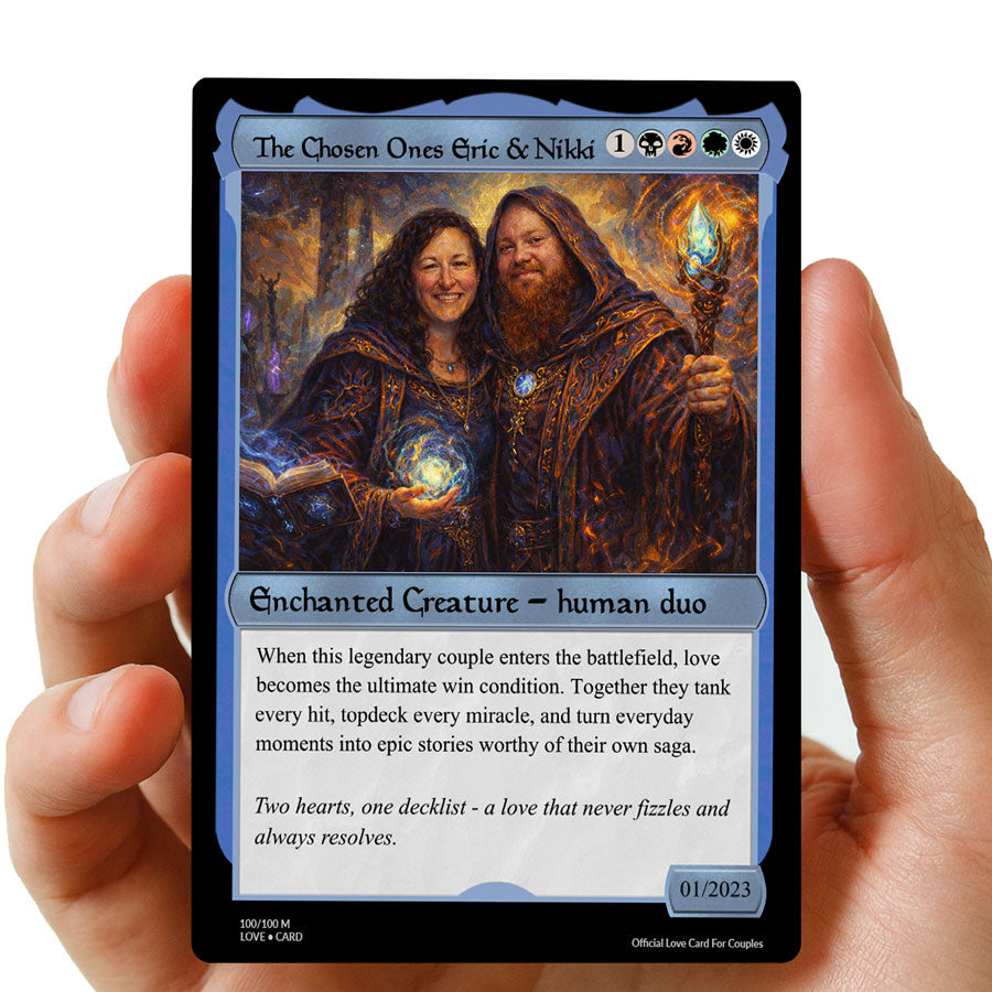 Couples MTG Hearts Metal card test 2