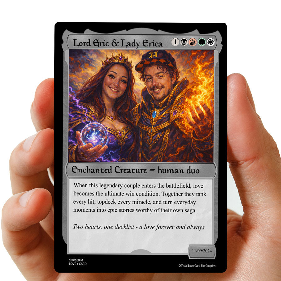 mtg couple cards Couples MTG Hearts Metal card – Mmentos gift shop