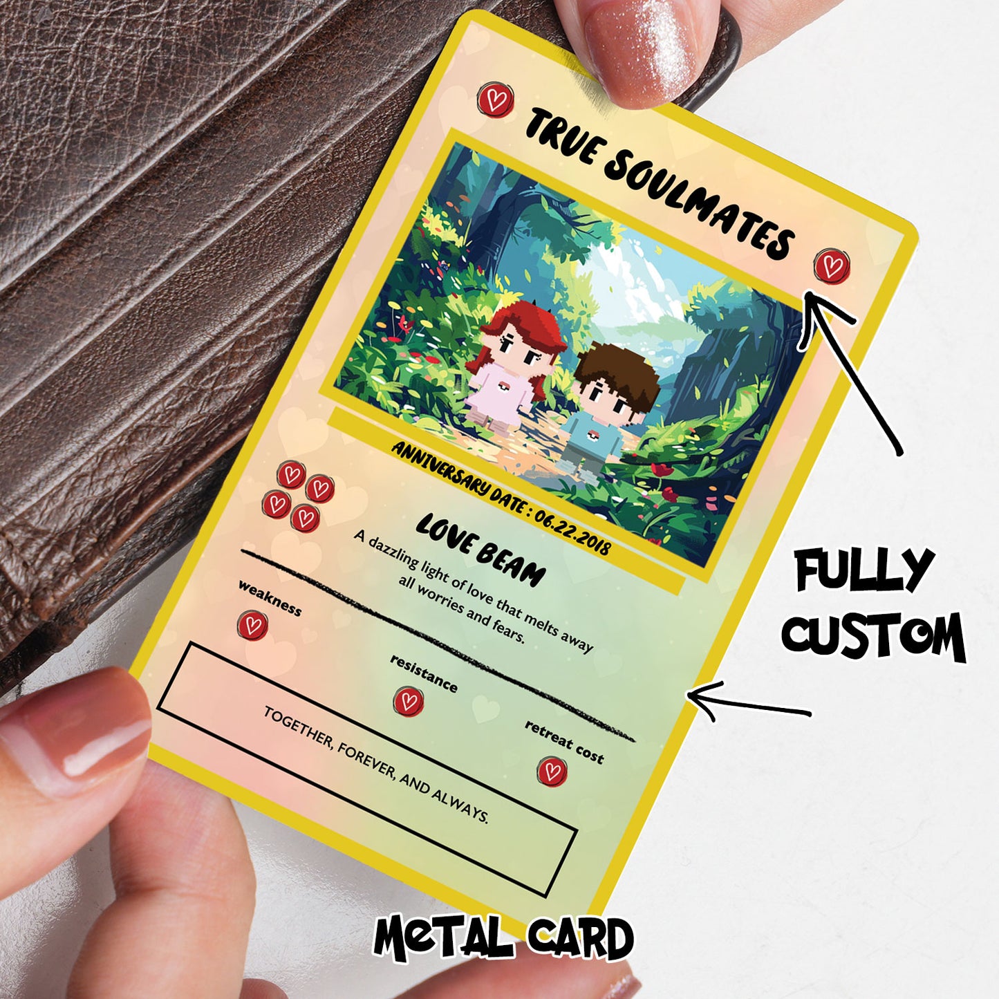 Couples Pokemon Metal card