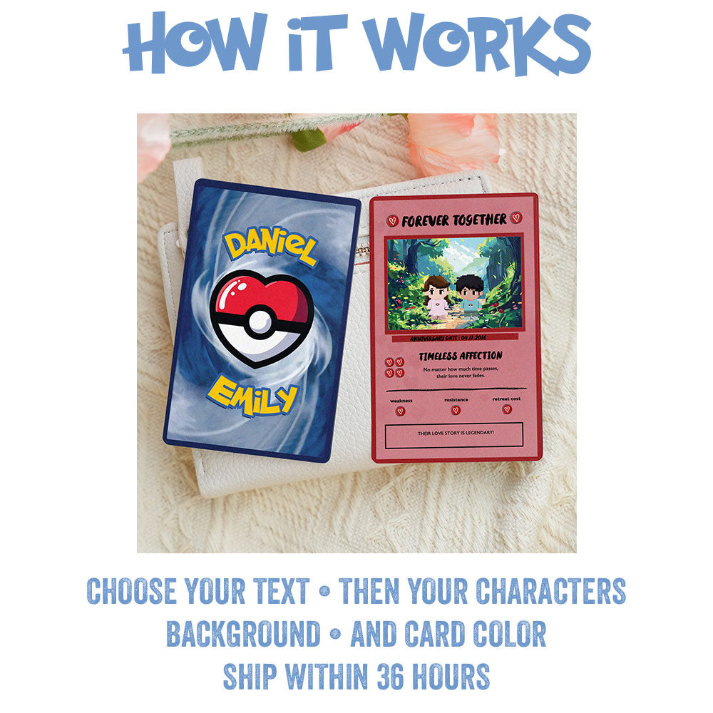 Couples Pokemon Metal card