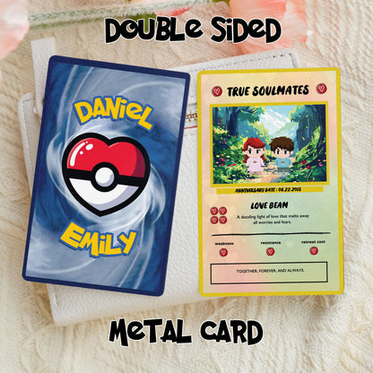 Couples Pokemon Metal card