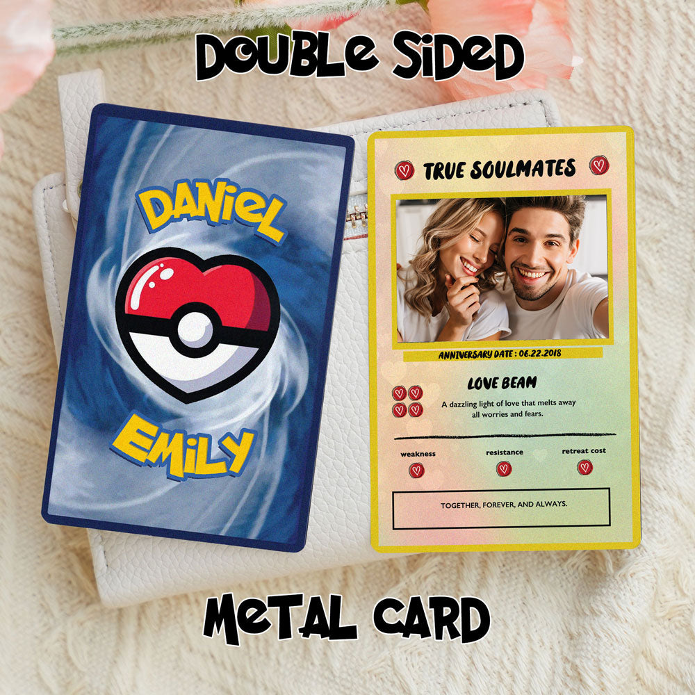 Couples Photo Poke Metal card