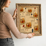Old Fashioned Fairway framed canvas, royal gold frame