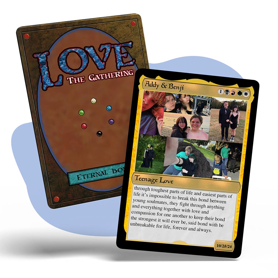 Couples Soulbonded Hearts Metal card