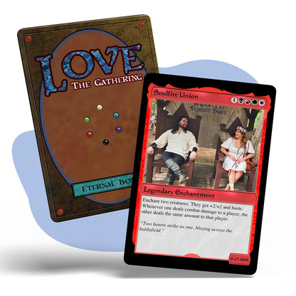 Couples Soulbonded Hearts Metal card
