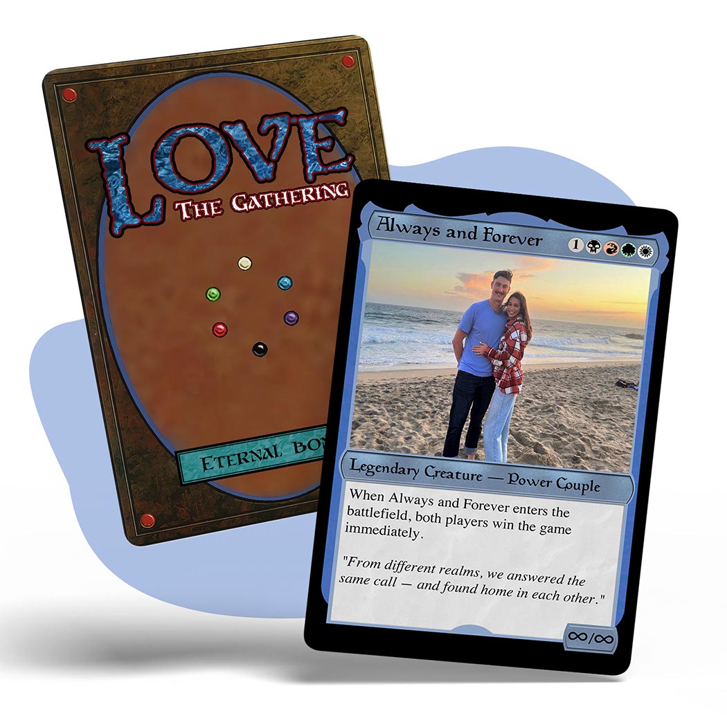 Couples Soulbonded Hearts Metal card